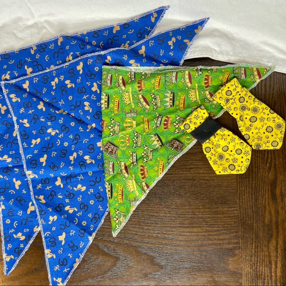 Handcrafted Handmade Hand Sewn Handkerchief and Ties for Small Dogs / Cats - Picture 3 of 7